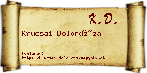 Krucsai Doloróza névjegykártya